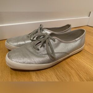 Keds Women's Silver Champion Lurex Sneaker Size 10